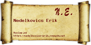 Nedelkovics Erik névjegykártya